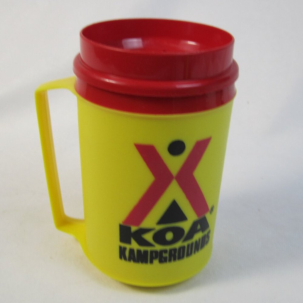 Vintage KOA KAMPGROUNDS Aladdin Insulated Plastic Travel Mug Cup Camping